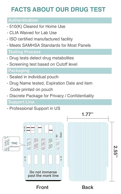 Easy@Home 12 Panel Instant Drug Test Kits - Testing Marijuana (THC),COC, OPI 2000, AMP,BAR,BZO,MDMA,MET/mAMP, MTD, OXY,PCP,PPX-Urine Dip Drug Testing -#EDOAP-1124-10 Pack