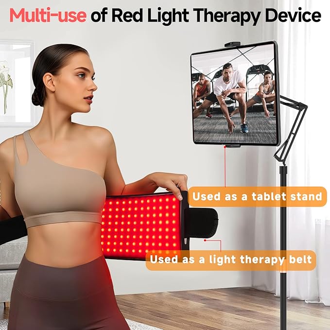 Red Light Therapy for Body, 2 in 1 Removable Red Light Panel Red Infrared Light Therapy Lamp with Stand 660nm Red & 850nm Near Infrared Light Therapy Device for Face Back or The Whole Body