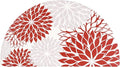 PVC Anti-Fatigue Semi Circle Kitchen Mats, Non-Slip Kitchen Rugs, Comfort Standing Runner Rug, Multipurpose Indoor Mats for Laundry, Office, Bedroom, Sink, Bathroom,red,size18 x30