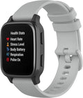 Compatible with Garmin Venu Sq Bands for Women Men, 20mm Quick Release Silicone Replacement Band Wristbands Straps Bracelet Fit for Garmin Vivoactive 3 Music, Forerunner 245 645 (Gray)