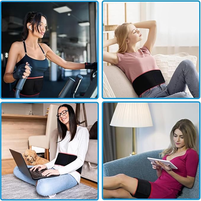Red Light Therapy Belt Device 49.6" x 7.08" 660nm & 850nm Near Infrared Wearable Wrap Timer Control Pad for Body Shoulder Back Waist Knee Arm Pain Relief