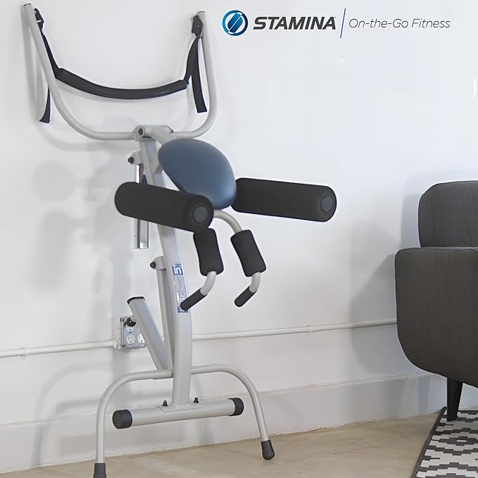 Stamina InLine Traction Control System, Back Pain Relief & Spine Decompression Machine - Stretching and Exercise Equipment for Home and Gym Workout - Portable Lower Body Fitness Stretcher