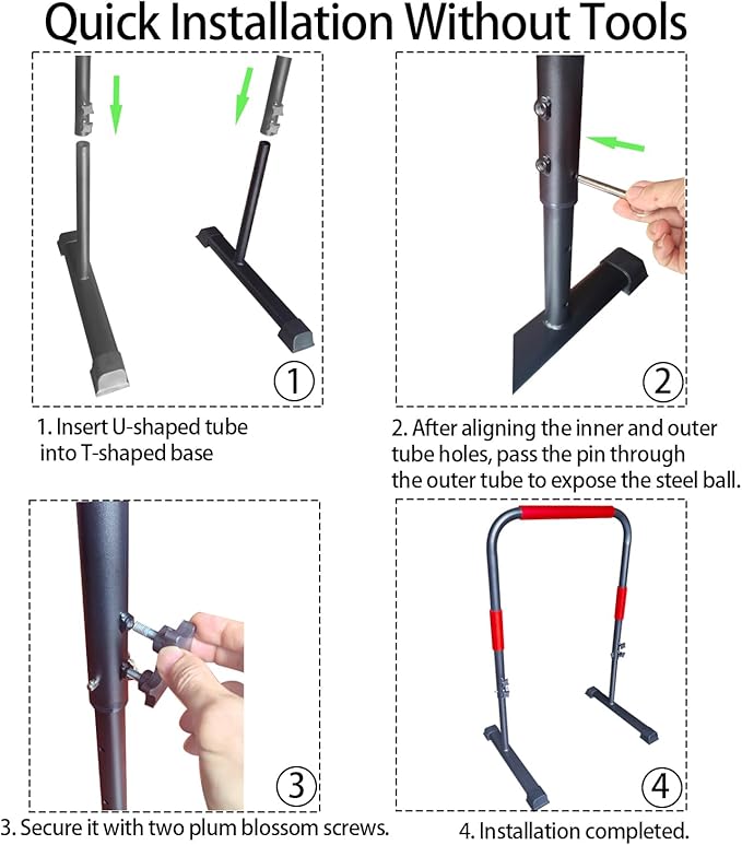 Adjustable Handle Bar for Walking Pad Only- Universal Fit 23" Wide, Max Height 43", Sturdy Support Attachment (Black Green)