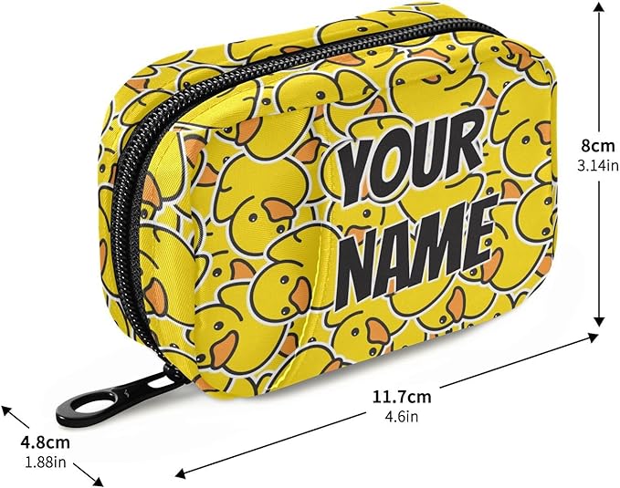 Daily Vitamin Medicine Organizer Little Yellow Duck Cute Travel Pill Organizer Daily Medicine Container Twill Pill Case Bag