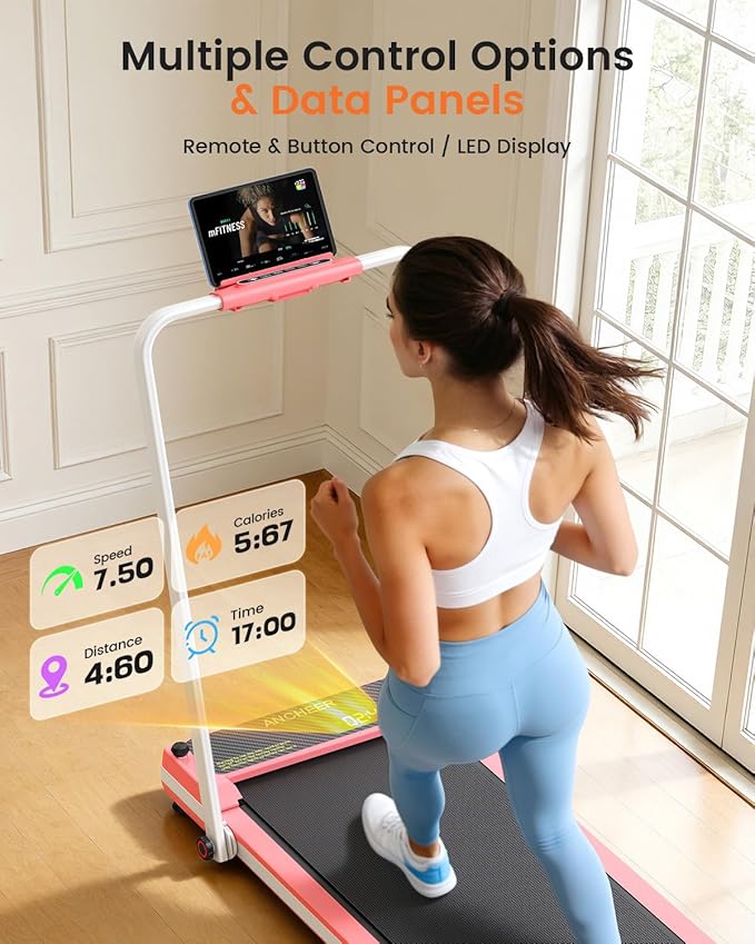 ANCHEER Walking Pad Treadmill with Foot Massage, Versatile Dual-Sided Walking Pad with Incline and Handle Bar, 3.5HP Foldable Treadmill for Home/Office/Apartment, 0.6-7.5MPH