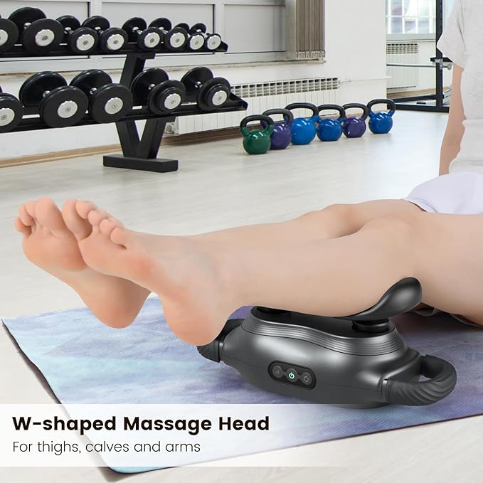 Goplus Massage Gun Deep Tissue, Multipurpose Electric Massager w/3 Switchable Massage Heads, 3 Modes, 3 Intensities, Handheld Percussion Massager for Back, Neck, Leg, Shoulder, Body Muscle Pain Relief