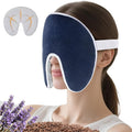 Face Heating Pad for Sinus Pressure Relief, Moist Heat Microwave Heated Face Mask Warm Compress for Sinus Pain, Migraine, Tension Headache Relief, Relaxation, Washable Cover, Navy Blue