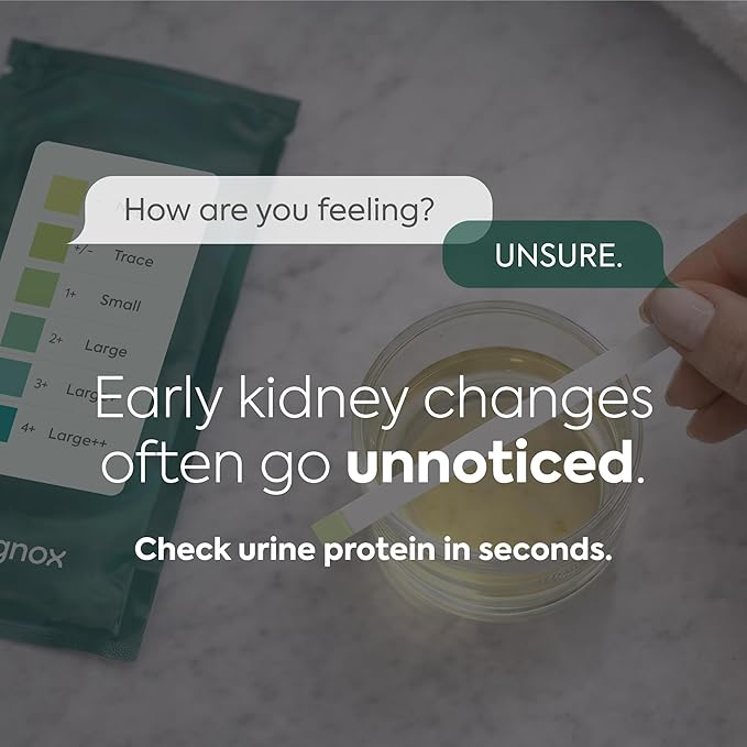 Diagnox Health Urine Protein Test Strips | At-Home Proteinuria Monitoring | Individually Wrapped, Fast 60-Second Results | Easy Urinalysis Test, Pack of 30