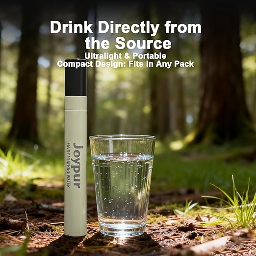 Portable Water Filter Straw Survival,Emergency Water Straw,Water Purification for Essential Camping & Hiking Gear,Biking and Emergency Preparedness(Green*2)