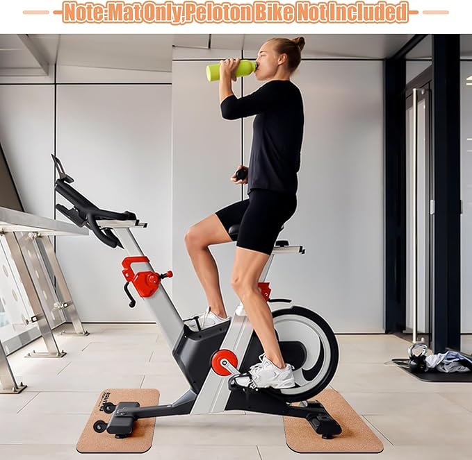 Under Desk Elliptical Mat - Non-Slip Exercise Equipment for Peloton Bike, Small Exercise Mat for Desk Workout Equipment