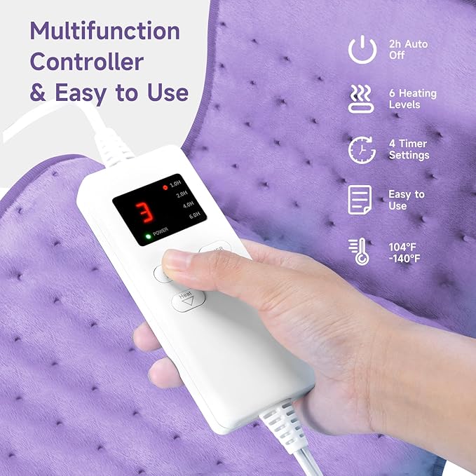 Heating Pad 20"x24" Large Heating Pad for Back Neck Shoulder Muscle Pain Period Cramps Relief, Electric Heating Pads, Mother's Day Birthday Christma s Gifts for Women