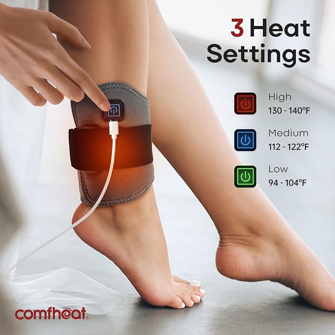 Heating Pad for Bicep Arm Pain Relief, USB Powered Heat Wrap for Joint Pain, Adjustable & Flexible Wrap Around for Ankle Arm Multiple Areas of The Body