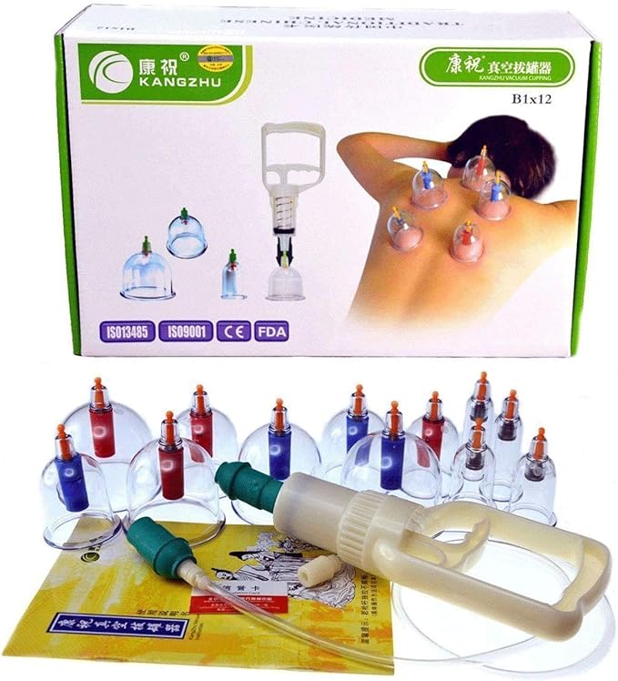 Kangzhu 12-Cup Biomagnetic Chinese Cupping Therapy Set