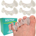 SEBS Toe Separators for Bunions & Overlapping Toes - Soft Gel Toe Spacers for Yoga, Running Recovery & High Heel Relief - Hypoallergenic & Washable Foot Care (2 Pairs)