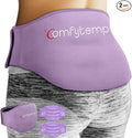 Comfytemp Ice Pack for Back Pain Relief, 2 Pcs, Sciatica Ease Brace, Reusable Gel Lower Back Ice Wrap for Injuries, Hot Cold Compress for Lower Lumbar, Waist, Men Women After Surgery (Purple)