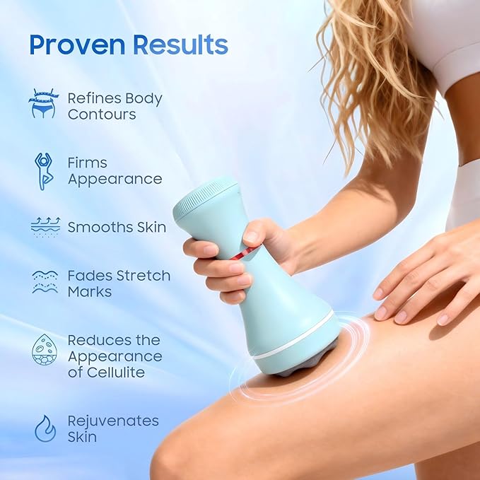 Deep Tissue Massage Gun for Women – 5 Massage Heads, Vibration Therapy for Muscle Recovery & Pain Relief, Cellulite Massager for Legs, Thighs, Abdomen, Neck & Shoulders,
