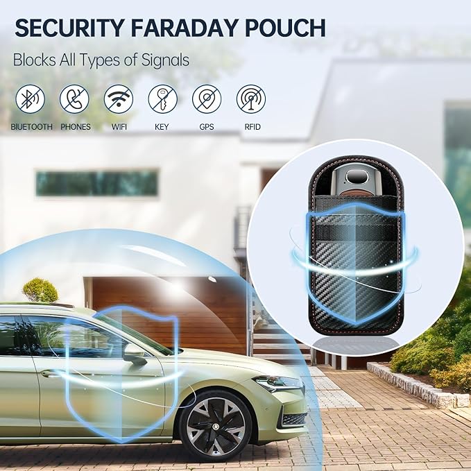 Faraday Key Fob Protector (Red, Small)