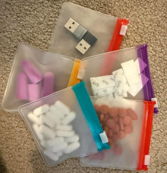 7 Pcs Pill Pouches Pill Bags for Travel Reusable Pill Pouches for Medicine(Multicolor)