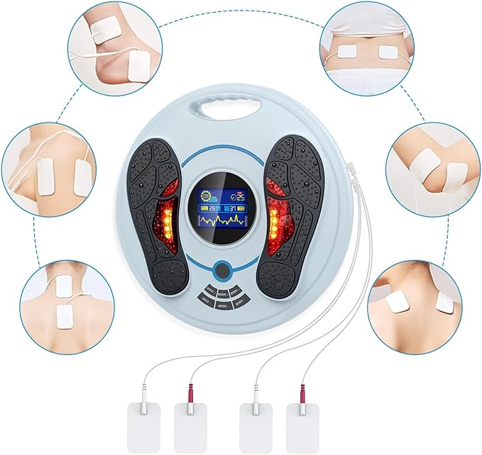 Creliver EMS Foot Massager for Neuropathy, Electric Foot Stimulator for Circulation, Pain Relief, Plantar Fasciitis & Muscle Recovery, TENS Unit Muscle Stimulator for Feet and Legs Nerve Therapy