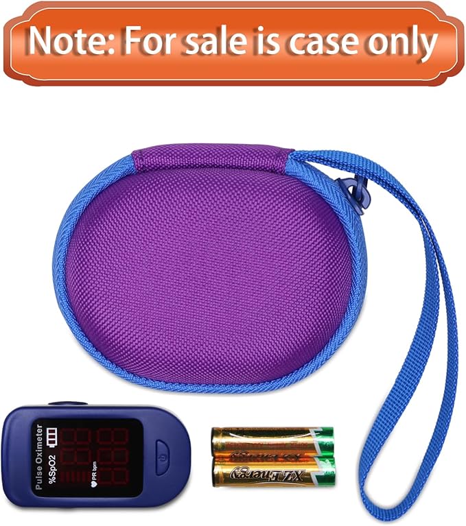 Purple Pulse Oximeter Case for Zacurate, Innovo, Vibeat, iHealth, Santamedical, Children Fingertip Pulse Oximeter Blood Oxygen Saturation Monitor (Case Only)