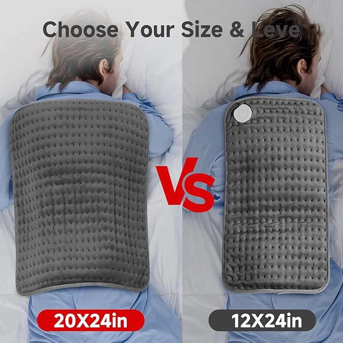 XXL Heating Pad for Back Pain Relief, Large Heating Pads Mothers Day Gifts for Mom Wife Grandma Dad Husband Birthday Christmas, Heat Pad for Women/Period Cramps/Legs/Shoulder/Feet w/Auto Shut Off