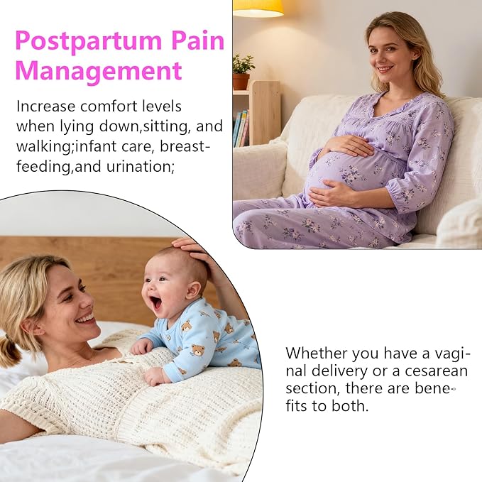 Postpartum Cold Pack, Perineal Cooling Pad Pregnancy & Hemorrhoid Pain Relief, Postpartum Ice Pack Pads with 2 Washable Sleeves (2 ice Pack+2 Fabric Cover) (Pink)
