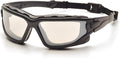 PYRAMEX I-Force Sporty Dual Pane Anti-Fog Goggle, Black Frame/Clear Anti-Fog Lens