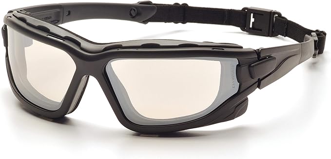 PYRAMEX I-Force Sporty Dual Pane Anti-Fog Goggle, Black Frame/Clear Anti-Fog Lens