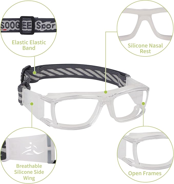 Sport Glasses for Men Women Basketball Football Sport Goggles Anti Fog Shock Collision Wearable Glasses