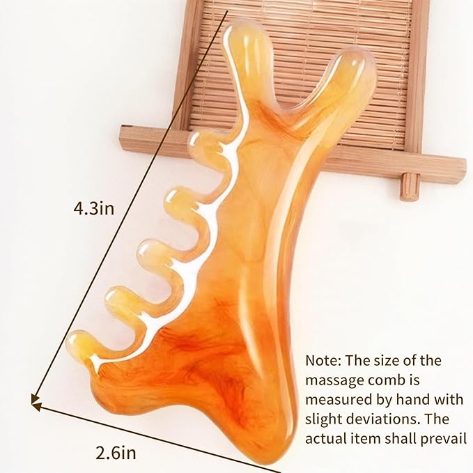 Multi-Functional Manual Massage Tool, Suitable for The Face, Eyes, Head and Neck. It is Used to Reduce Wrinkles, Shape The Jawline and Reduce Swelling. Skin Care Tool (Orange)