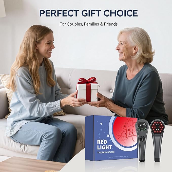 Handheld Red Light Therapy with Stand,Near Infrared Light Therapy Devices for Pain Relief Joint and Muscle Pain for Pets(4 * 808nm+14 * 650nm)