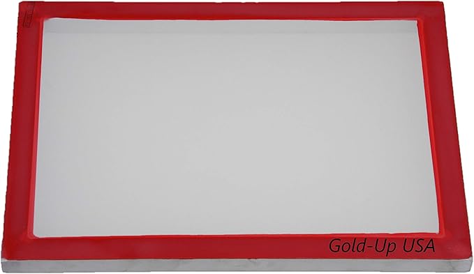 Gold Up USA Inc Aluminum Screen Printing Screens, Size 10 x 14 Inch Pre-Stretched Silk Screen Frame (110 White Mesh)