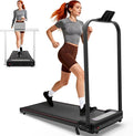 2 in 1 Foldable Walking Pad with Incline and Handle Bar, Compact Under Desk Treadmill with LED Display & Remote Control, Portable Treadmills for Home Office Small Spaces, 265 LBS Capacity