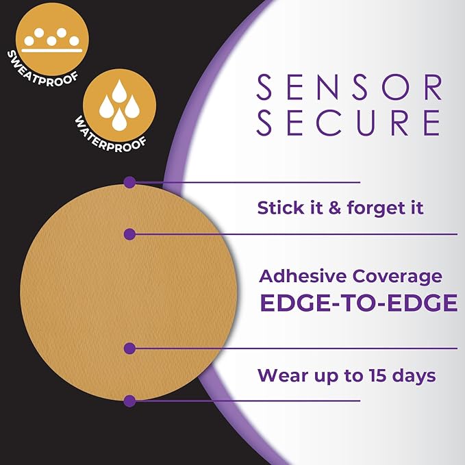 CGM Overpatch | Freestyle Libre 3 | Tan Full Coverage Design| 25-Count | Waterproof Adhesive | Anti-Fray | Easy Application & Removal | Made in USA | Sensor Protection