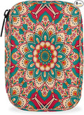 Boho Pattern Mandala Pill Case Everyday Travel, 7 Day Weekly Medicine Pill Box Compact Portable Pills Bottle Organizer with Zipper for Daily Vitamin Medicine Holder Bottle Organizers Bag