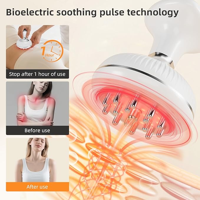 Lymphatic Drainage Massager - Helps Reduce Stretch Marks & Cellulite,for Legs Arms Belly,Body Sculpting Machine with Microcurrent,Heat,Vibration,Light Women's Day Gifts for Women