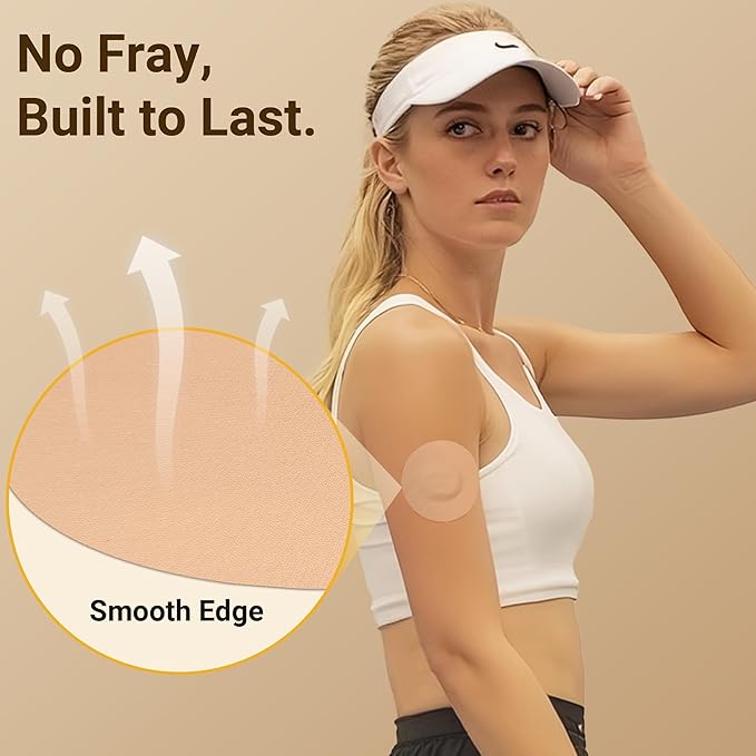 Libre 3 Sensor Covers Waterproof, 20 Pack Freestyle Libre 3 Plus Sensor Covers, Bump-Proof with Hard Cap, Waterproof Breathable Medical CGM Adhesive Patches, 14-Day CGM Protection (Warm Tan)