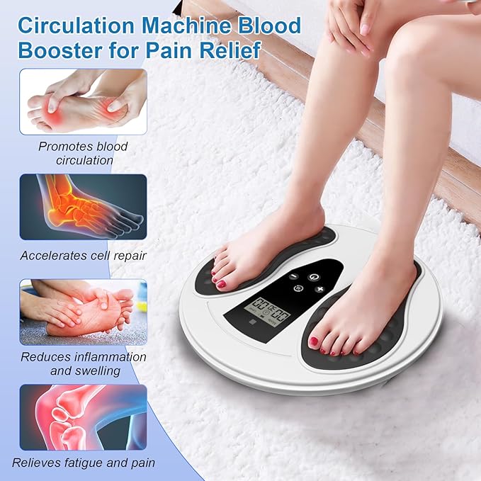 FSA EMS Foot Massager Pro for Neuropathy & Pain Relief with Upgraded Infrared Therapy, Rechargeable TENS Electric Muscle & Nerve Stimulator for Plantar Fasciitis Relief, Blood Circulation Booster
