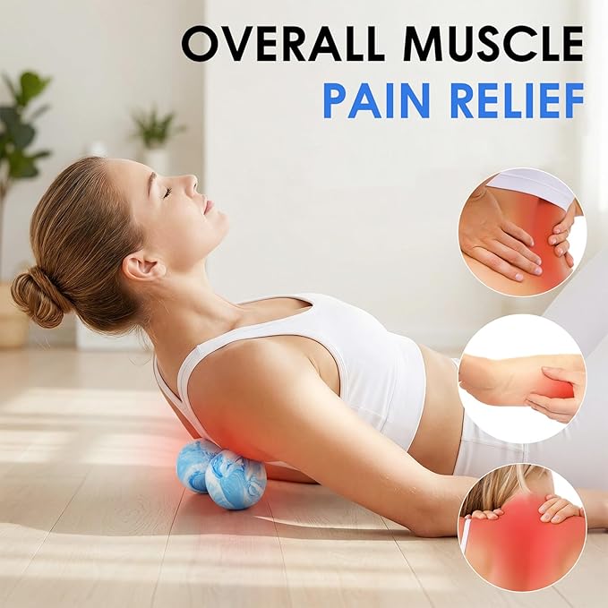 Peanut Lcarosse Ball for Myofascial Release, SGS Certification, Massage Deep Tissue for Shoulder and Back, Trigger Point Therapy, Muscle Knots, Peanut Massage Ball for Muscle Pain