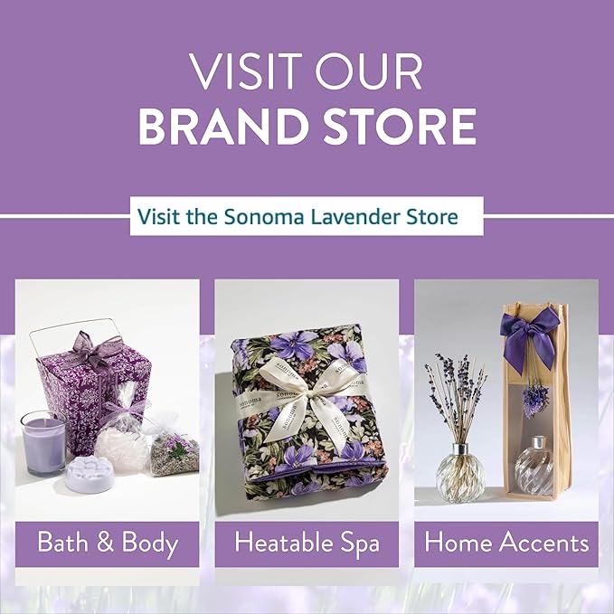 Sonoma Lavender Heat Wrap - Embroidered Lavender