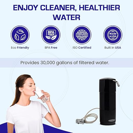 Classic Countertop Water Filter System, Smart Plus (30,000 Gallons, Black)