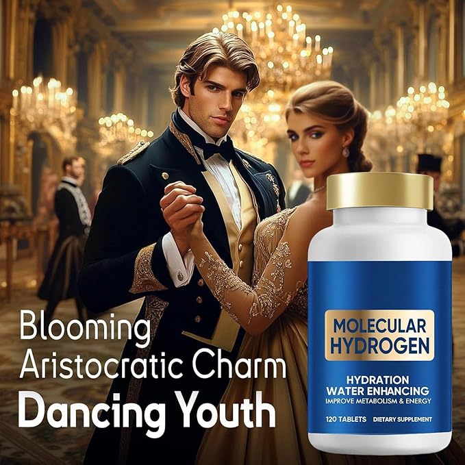 H2 Molecular Hydrogen Water Tablets - 120ct Magnesium Supplement for Brain Health & Focus
