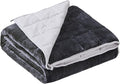 Satwip Grey Weighted Blanket 15 Pounds, Fuzzy Warm Flannel Throw Blanket with Soft Breathable Sanded, 48 x 72 inches, Grey