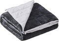Satwip Weighted Blanket Grey 12 Pounds Fuzzy Warm Flannel Weighted Bed Blanket with Soft Breathable Sanded, 48 x 72 inches,Grey