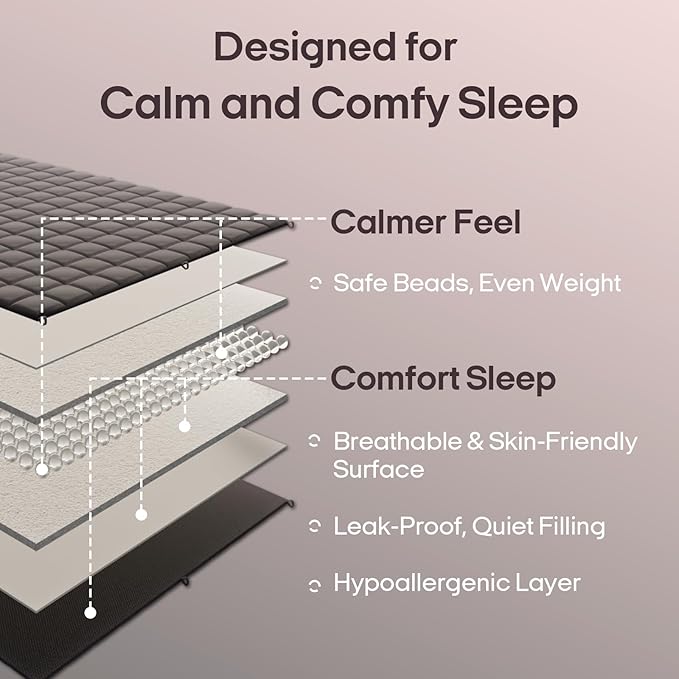 ZonLi Weighted Blanket for Adults(48"x72",12lbs, Pink/Light Grey) Twin Size High Breathability Cooling Heavy Blanket, Soft Material with Premium Glass Beads,All-Season.