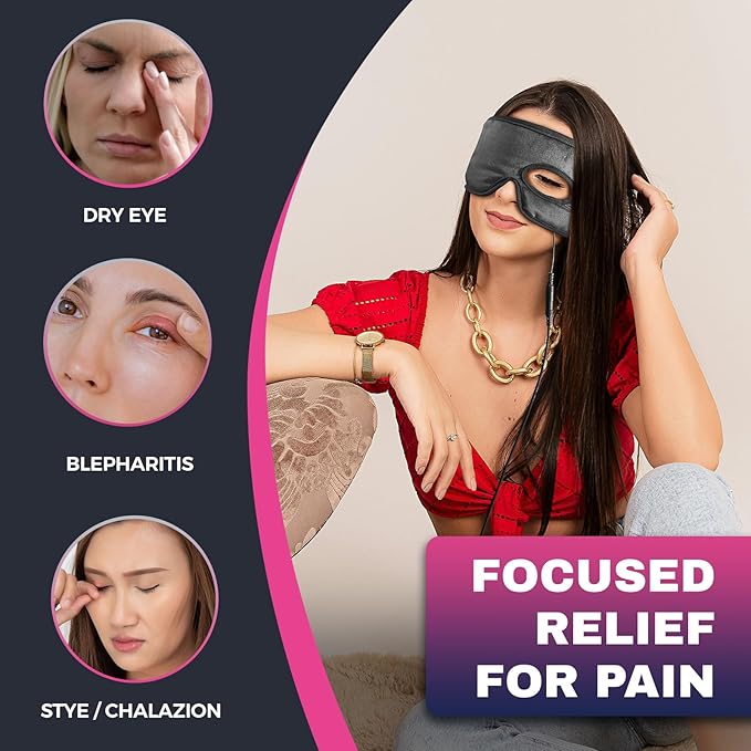 Stye Eye Treatment Heated Eye Mask - Eye Stye Remover, Warm Compress for Eyes, Moist Heat Eye Compress for Stye and Blepharitis Relief, Eye Heating Pad for Chalazion Treatment