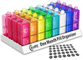 Monthly Pill Organizer, CAidRE 30 Day Pill Organizer 2 Times a Day, One Month Pill Box Organizer AM PM, Weekly Pill Holder for Fish Oil, Vitamins, Supplements