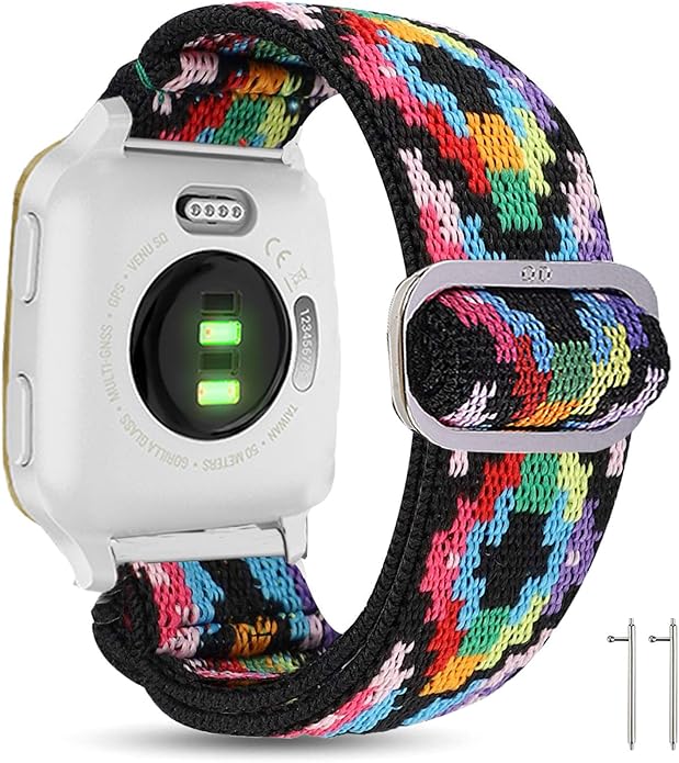 Lamshaw Compatible for Embr Wave 2 Band, 18mm Stretch Elastics Nylon Adjustable Replacement Strap Accessories Compatible for Embr Wave 2 Thermal Wristband