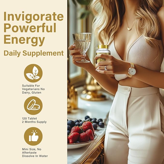 120 Tablets-H2 Molecular Hydrogen Water Tablets with Magnesium, Dietary Supplement, Supports Brain Health and Cognitive Function