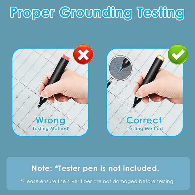 Grounding Sheets King Size, 95% Organic Cotton, 5% Silver Fabric, Fitted Earthing Sheets with Grounding Cord, Bed Grounding Kit Grounded Sheets for Improving Sleep